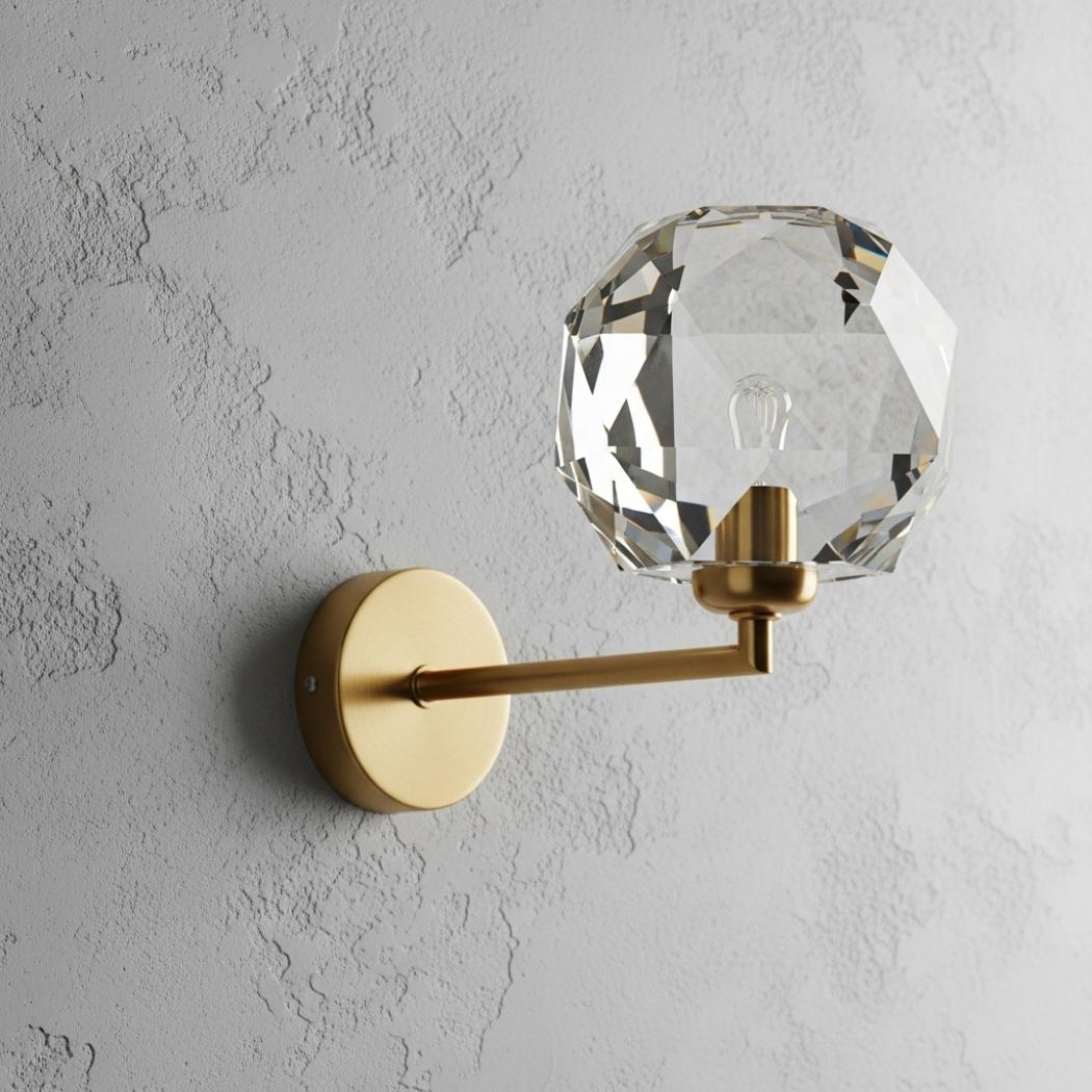 Faceted Crystal Prism Wall Lamp