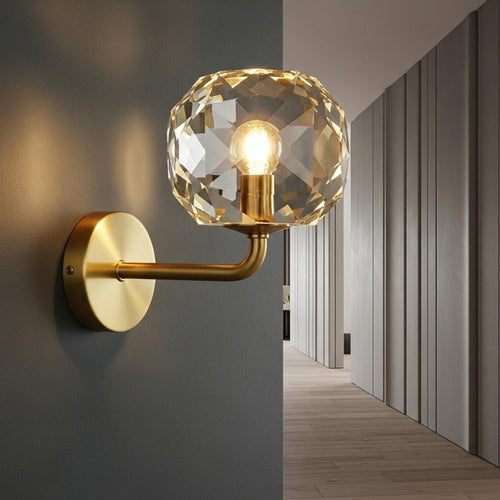 Faceted Crystal Prism Wall Lamp