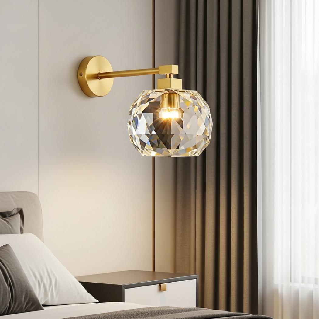 Faceted Crystal Prism Wall Lamp